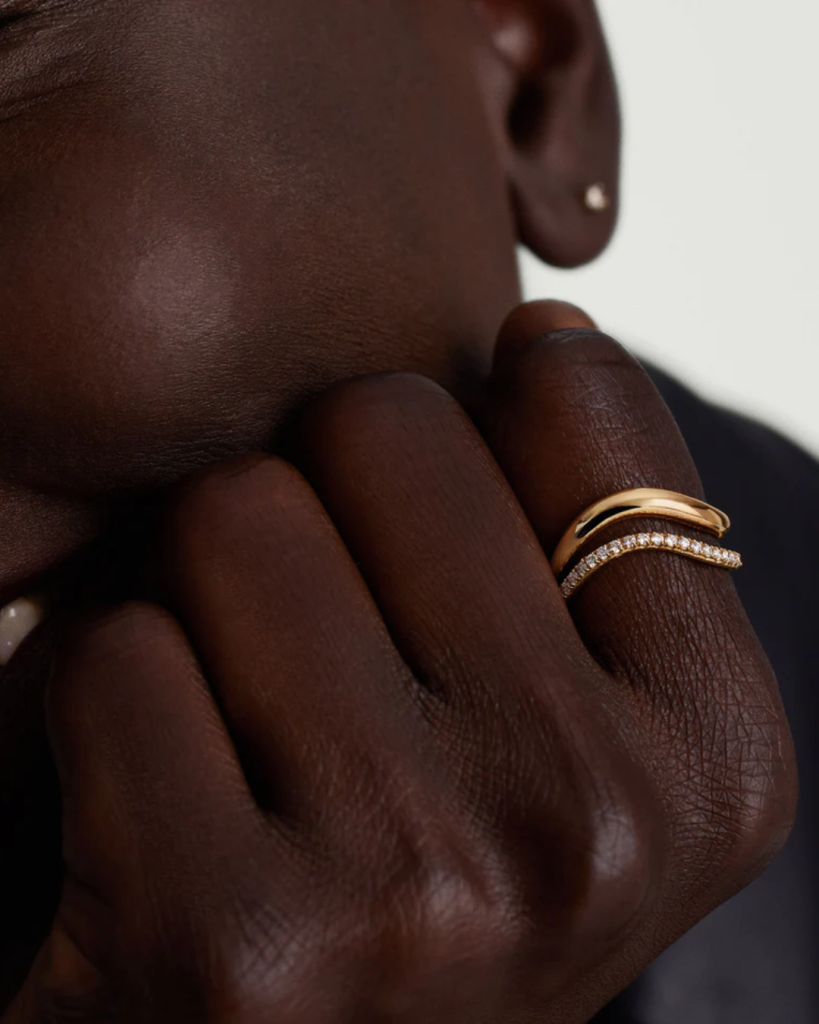 MEJURI Dôme Figure Slim Ring